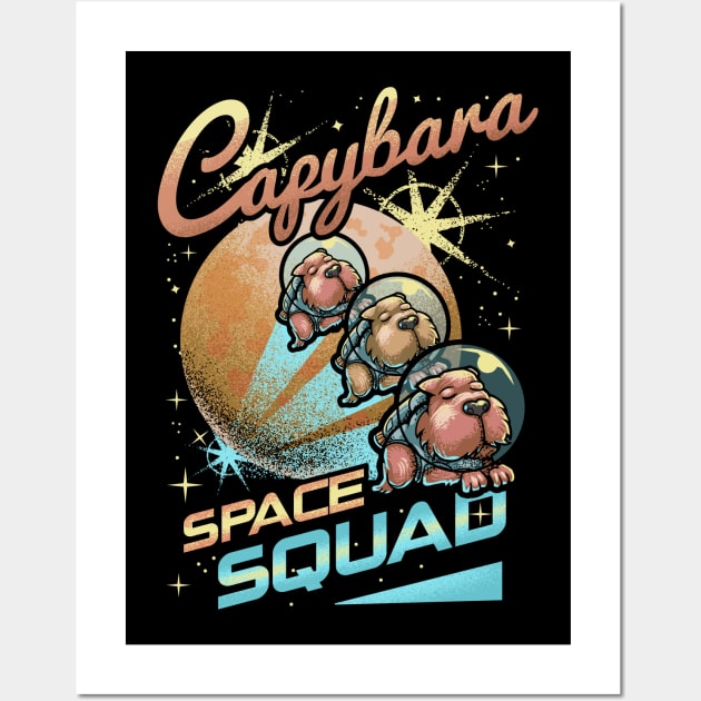 Capybara Space Squad Wall Art by wuhuli